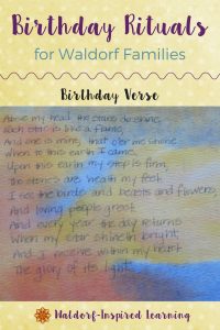 Birthday Rituals for Waldorf Families